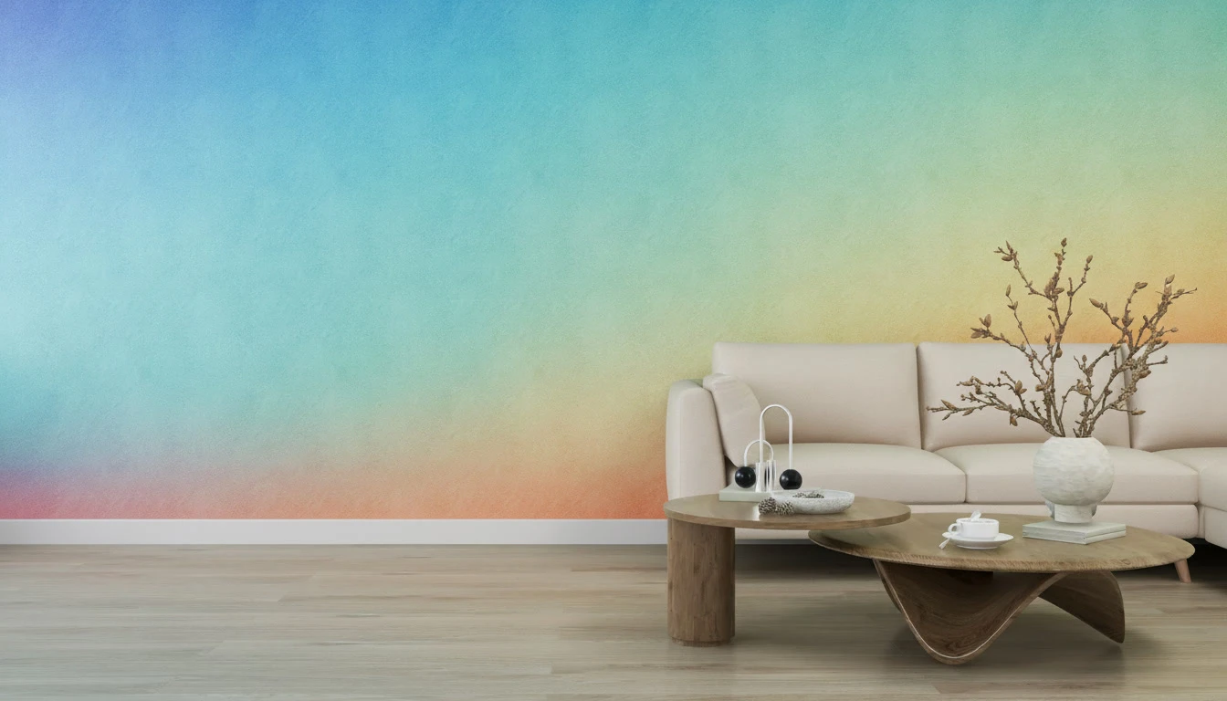 Intérieur d'un chantier de rénovation avec ouvrier appliquant un enduit ou peinture blanche au pinceau sur une surface murale